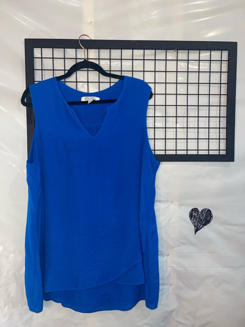 Classic V-Neck Layered Tank Top - Royal Blue